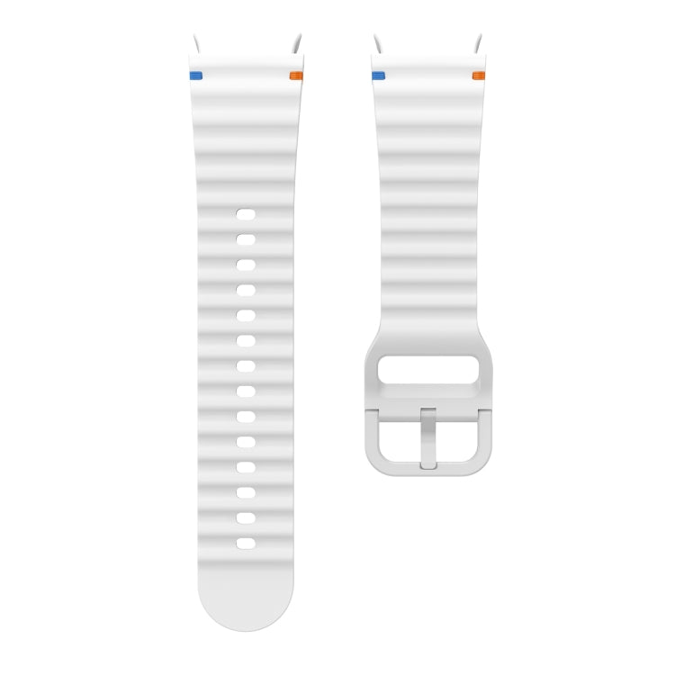 For Samsung Galaxy Watch 5 Pro Wave Pattern Stitched Silicone Watch Band