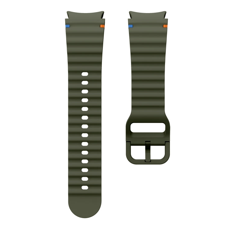For Samsung Galaxy Watch 5 Pro Wave Pattern Stitched Silicone Watch Band