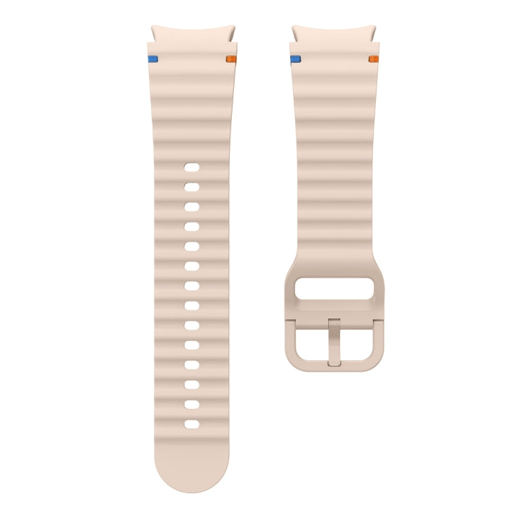 For Samsung Galaxy Watch3 41mm Wave Pattern Stitched Silicone Watch Band