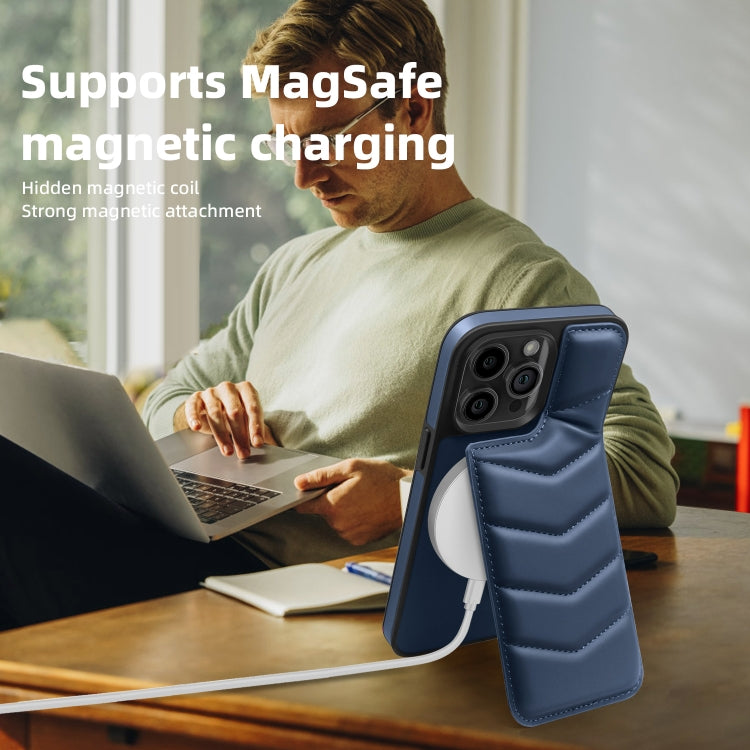 For iPhone 11 Down Jacket Card Bag Holder MagSafe Phone Case