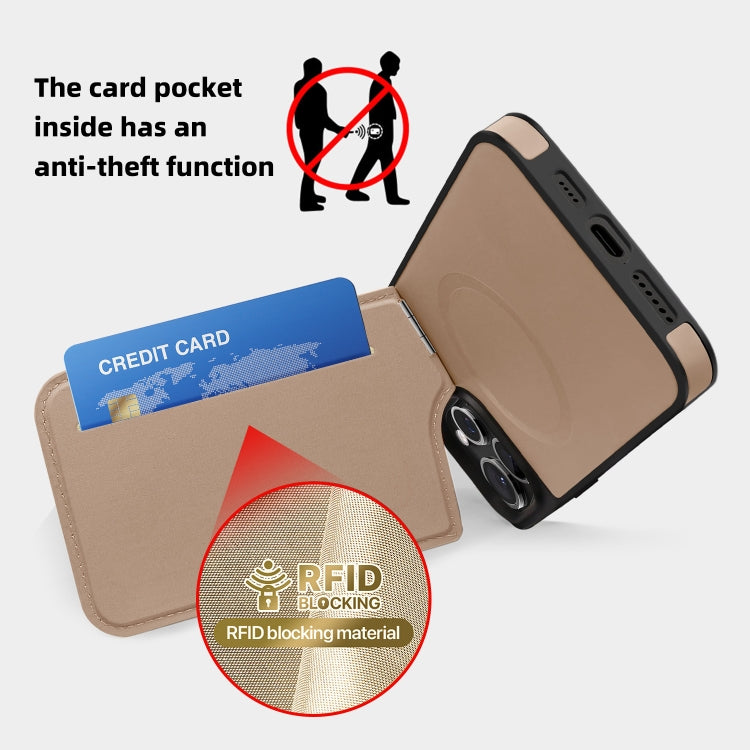 For iPhone 11 Down Jacket Card Bag Holder MagSafe Phone Case