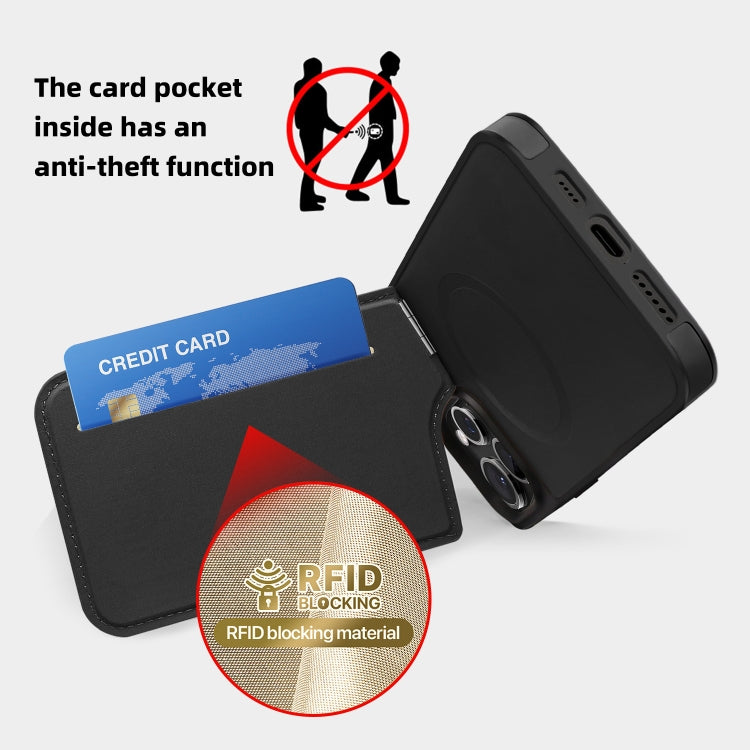 For iPhone 11 Pro Max Down Jacket Card Bag Holder MagSafe Phone Case