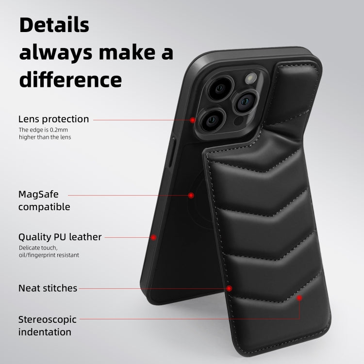 For iPhone 11 Pro Max Down Jacket Card Bag Holder MagSafe Phone Case
