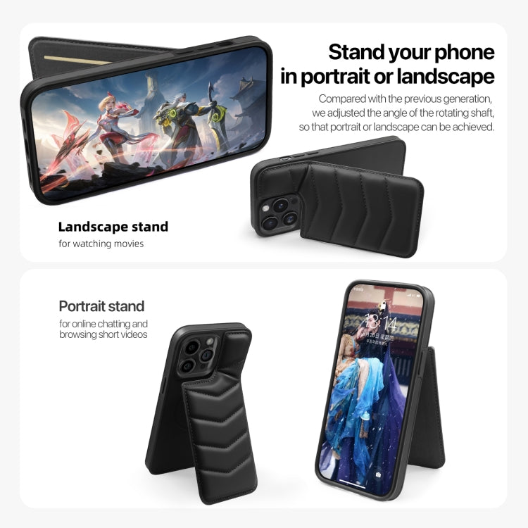 For iPhone 12 Down Jacket Card Bag Holder MagSafe Phone Case