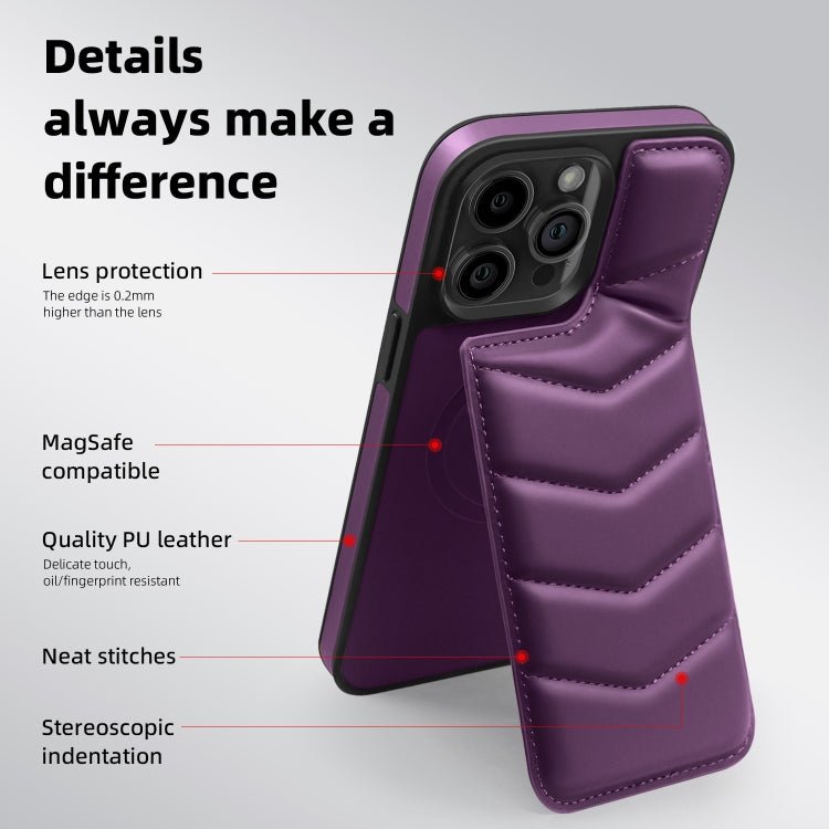 For iPhone 12 Down Jacket Card Bag Holder MagSafe Phone Case