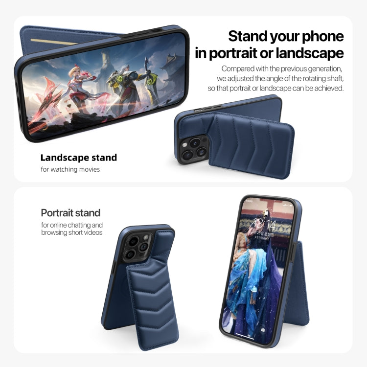 For iPhone 12 Pro Down Jacket Card Bag Holder MagSafe Phone Case