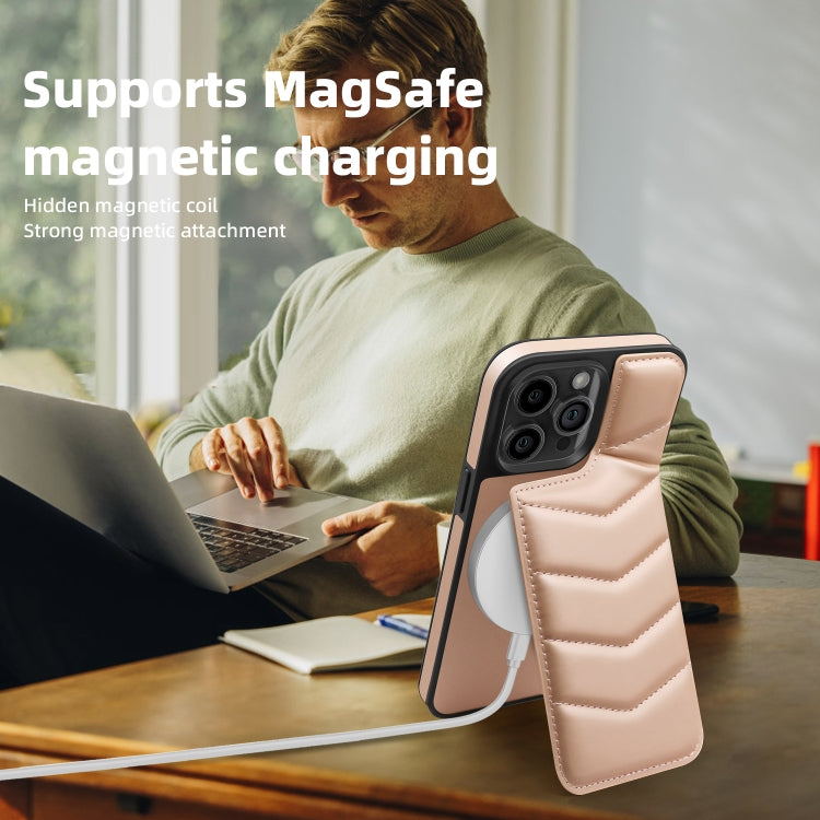 For iPhone 14 Pro Max Down Jacket Card Bag Holder MagSafe Phone Case