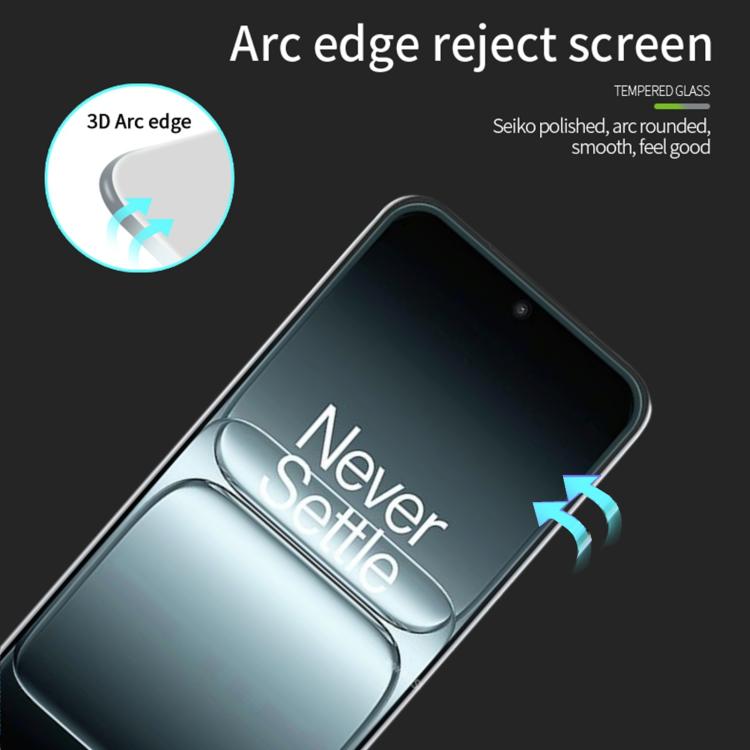 For OnePlus 13T PINWUYO 9H 3D Curved Full Screen Explosion-proof Tempered Glass Film - Black