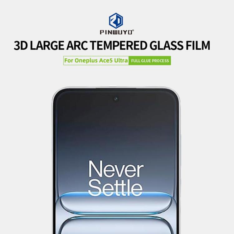 For OnePlus Ace 5 Ultra PINWUYO 9H 3D Curved Full Screen Explosion-proof Tempered Glass Film - Black