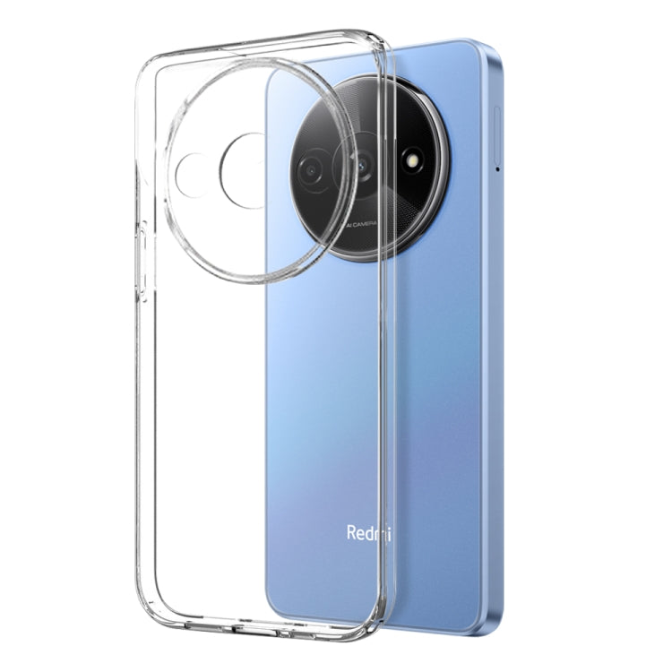For Xiaomi  Redmi A3 4G NORTHJO Transparent TPU Phone Case with Tempered Glass Film - Transparent