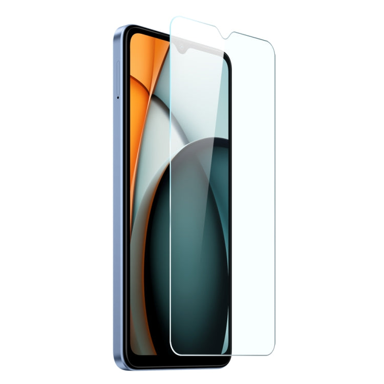 For Xiaomi  Redmi A3 4G NORTHJO Transparent TPU Phone Case with Tempered Glass Film - Transparent