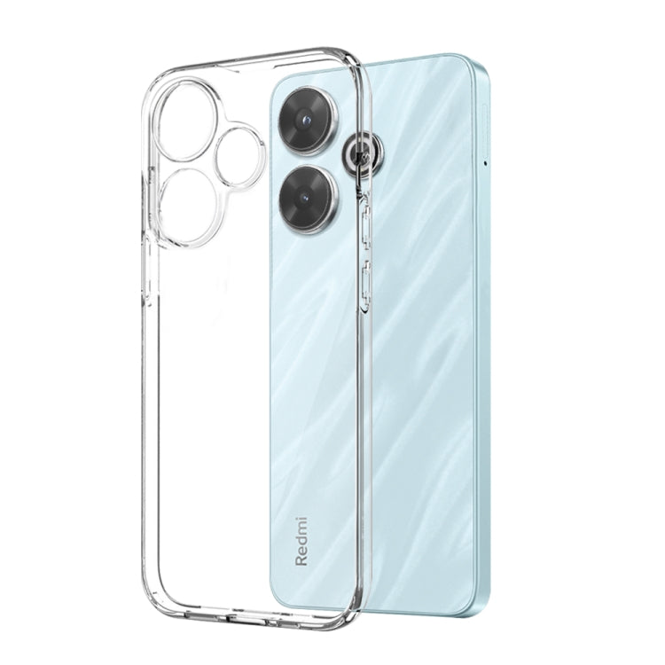 For Xiaomi Redmi 13 4G NORTHJO Transparent TPU Phone Case with Tempered Glass Film - Transparent