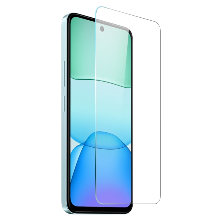 For Xiaomi Redmi 13 4G NORTHJO Transparent TPU Phone Case with Tempered Glass Film - Transparent