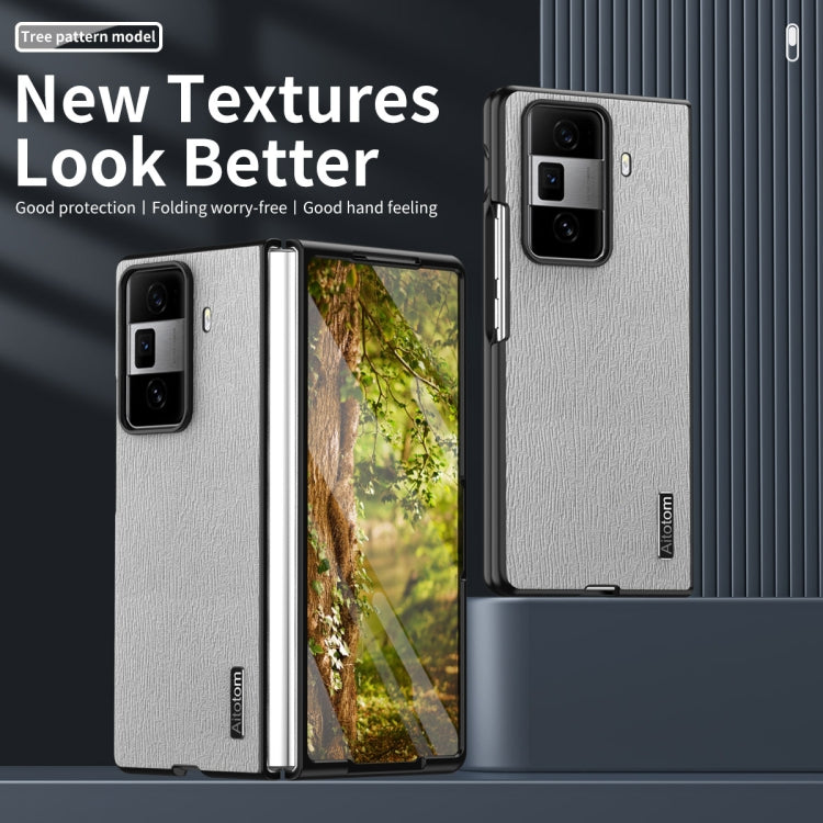 For Honor Magic Vs3 Tree Bark Leather Shockproof Phone Case