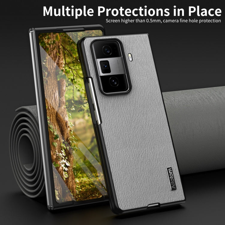 For Honor Magic Vs3 Tree Bark Leather Shockproof Phone Case