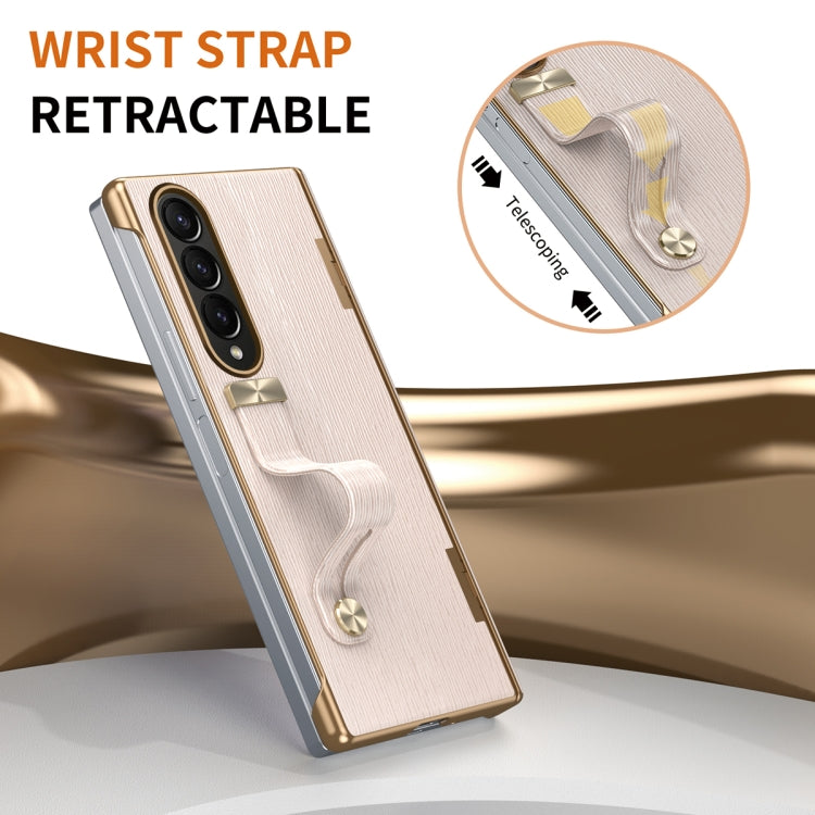 For Galaxy Z Fold3 Retractable Wrist Strap Invisible Stand Phone Case