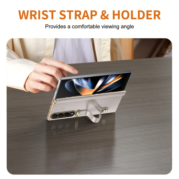 For Galaxy Z Fold3 Retractable Wrist Strap Invisible Stand Phone Case