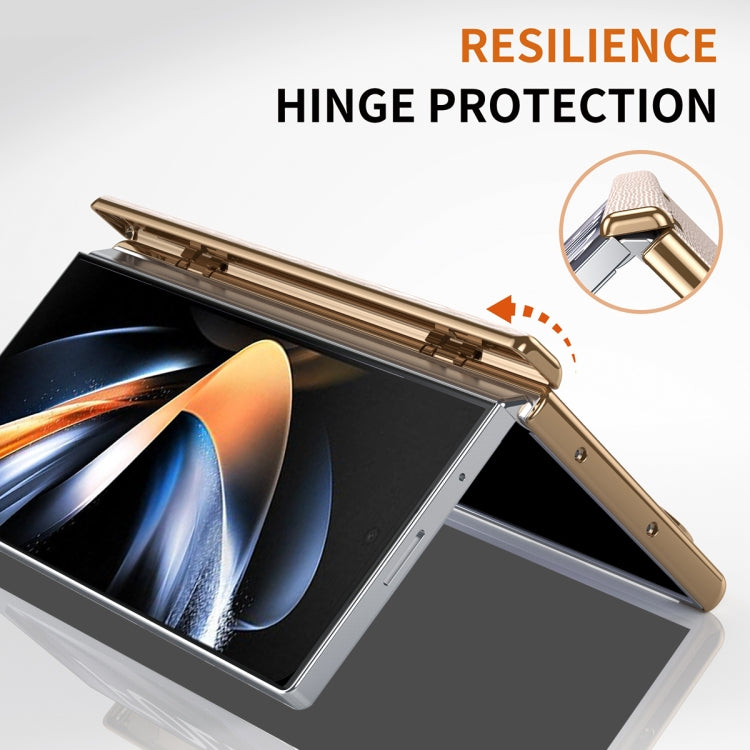 For Galaxy Z Fold3 Retractable Wrist Strap Invisible Stand Phone Case