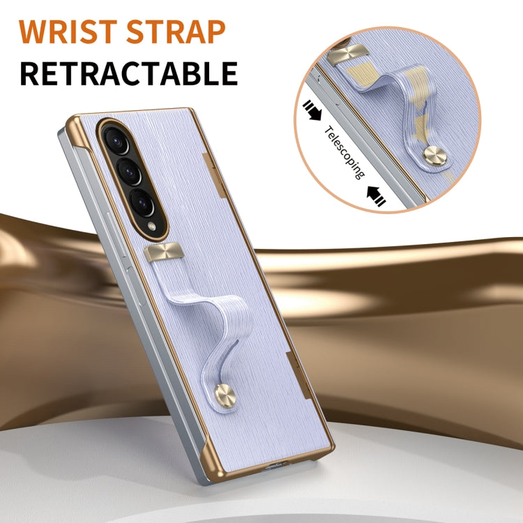For Galaxy Z Fold3 Retractable Wrist Strap Invisible Stand Phone Case