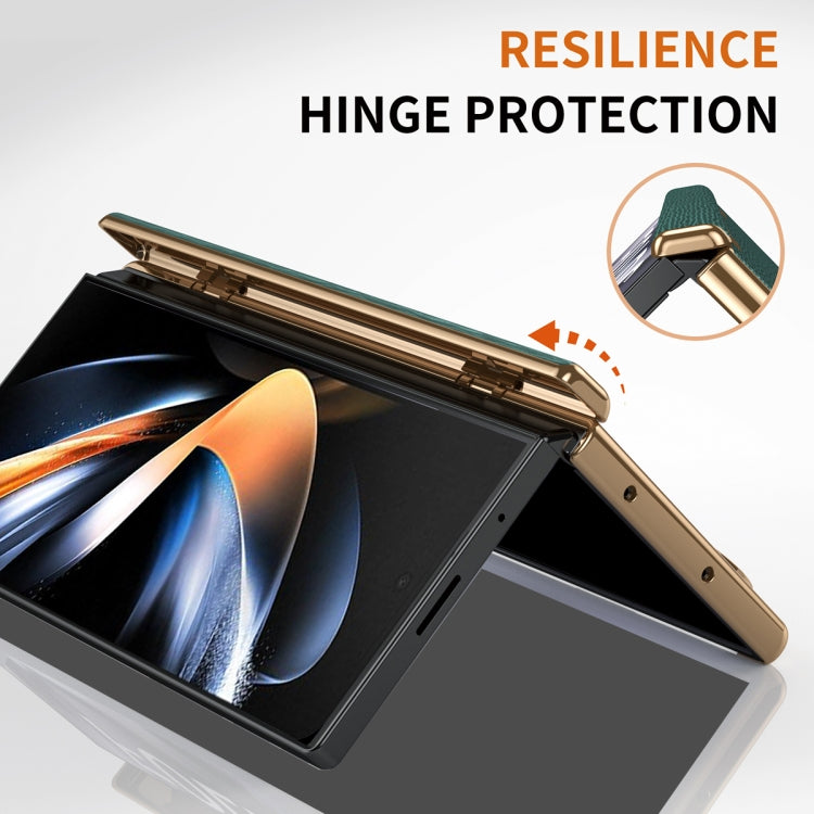 For Galaxy Z Fold4 Retractable Wrist Strap Invisible Stand Phone Case