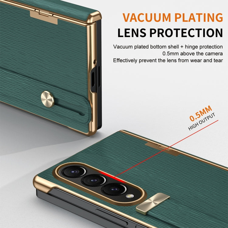 For Galaxy Z Fold4 Retractable Wrist Strap Invisible Stand Phone Case