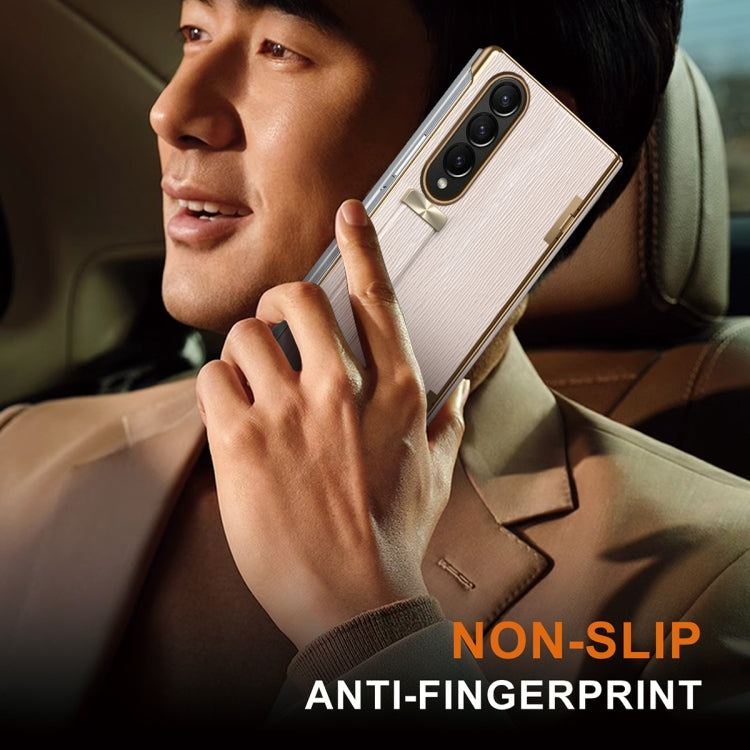 For Galaxy Z Fold4 Retractable Wrist Strap Invisible Stand Phone Case