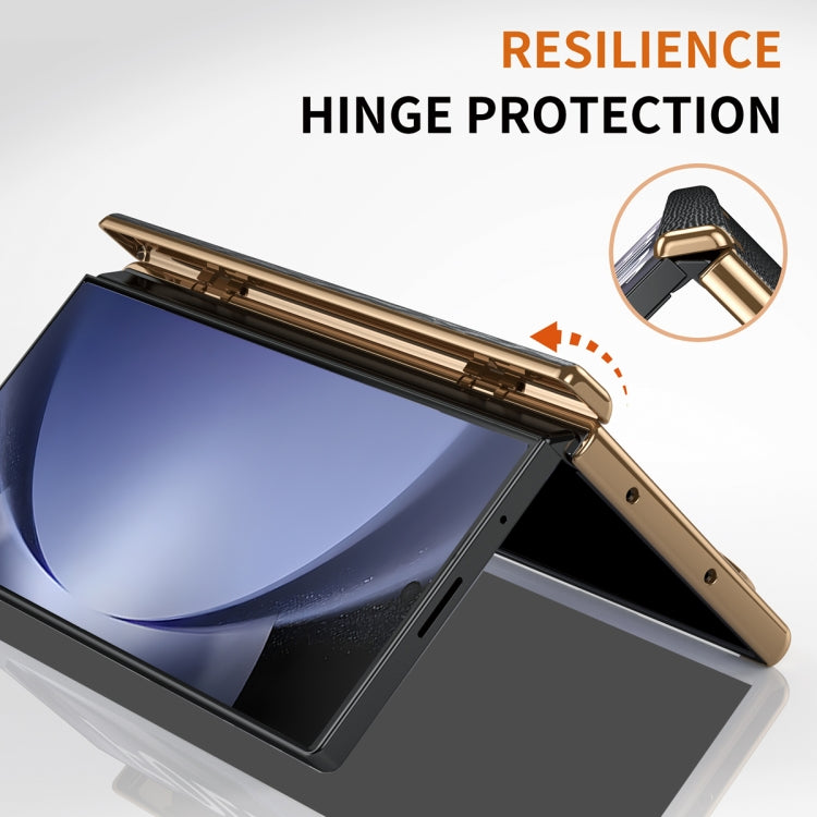 For Galaxy Z Fold5 Retractable Wrist Strap Invisible Stand Phone Case