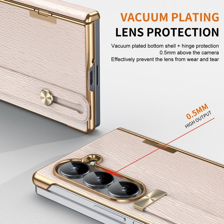 For Galaxy Z Fold5 Retractable Wrist Strap Invisible Stand Phone Case