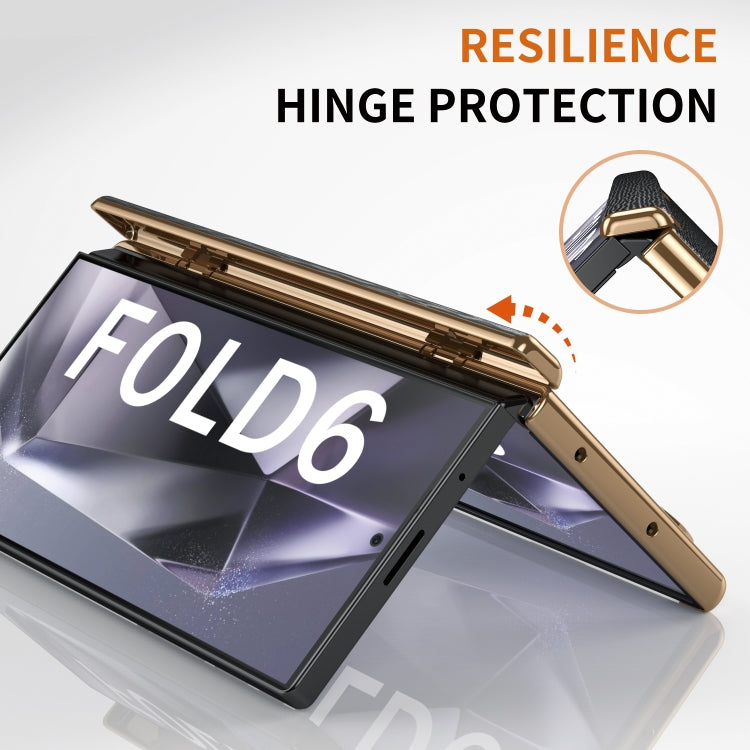 For Galaxy Z Fold6 Retractable Wrist Strap Invisible Stand Phone Case