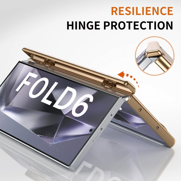 For Galaxy Z Fold6 Retractable Wrist Strap Invisible Stand Phone Case