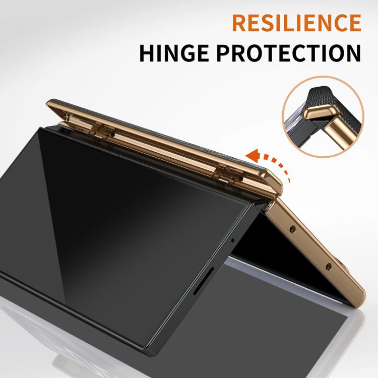 For Galaxy Z Fold7 Retractable Wrist Strap Invisible Stand Phone Case