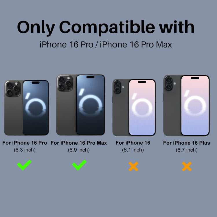 For iPhone 16 Pro / 16 Pro Max NORTHJO Camera Lens Protector 3D Night Shot Tempered Glass Film - Black