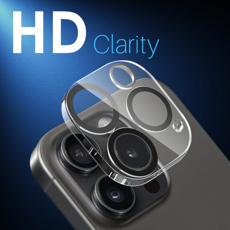For iPhone 15 Pro / 15 Pro Max NORTHJO Camera Lens Protector 3D Night Shot Tempered Glass Film - Black