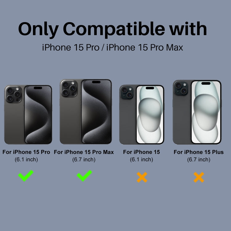 For iPhone 15 Pro / 15 Pro Max NORTHJO Camera Lens Protector 3D Night Shot Tempered Glass Film - Black