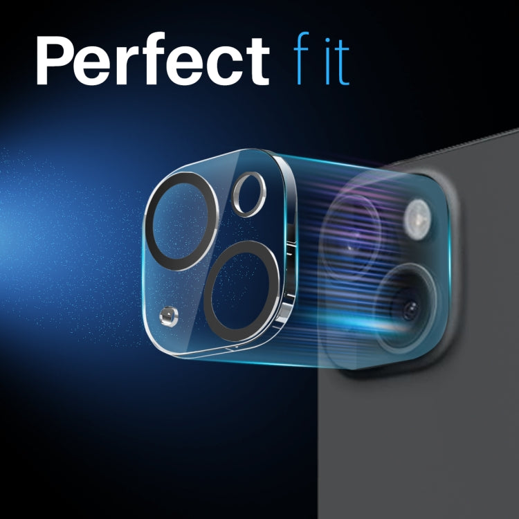 For iPhone 14 / 14 Plus NORTHJO Camera Lens Protector 3D Night Shot Tempered Glass Film - Black