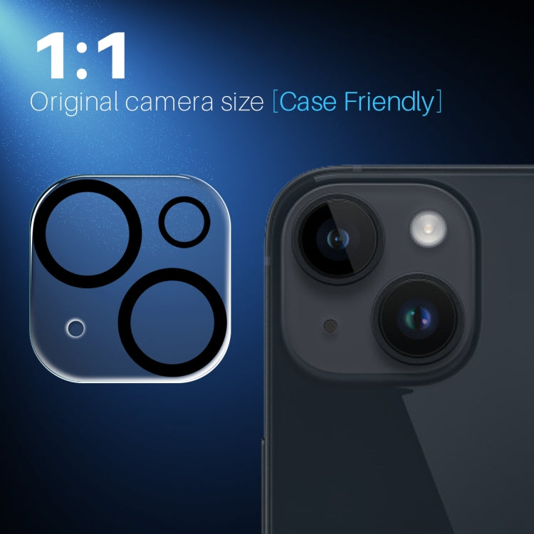 For iPhone 14 / 14 Plus NORTHJO Camera Lens Protector 3D Night Shot Tempered Glass Film - Black