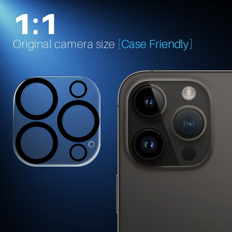 For iPhone 14 Pro / 14 Pro Max NORTHJO Camera Lens Protector 3D Night Shot Tempered Glass Film - Black