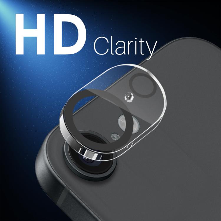 For iPhone 17e / 16e NORTHJO Camera Lens Protector 3D Night Shot Tempered Glass Film - Black