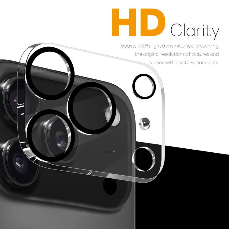 For iPhone 17 Pro NORTHJO Camera Lens Protector 3D Night Shot Tempered Glass Film - Black