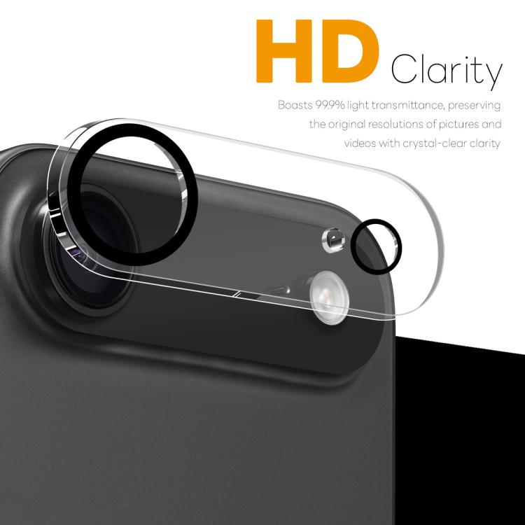 For iPhone Air NORTHJO Camera Lens Protector 3D Night Shot Tempered Glass Film - Black