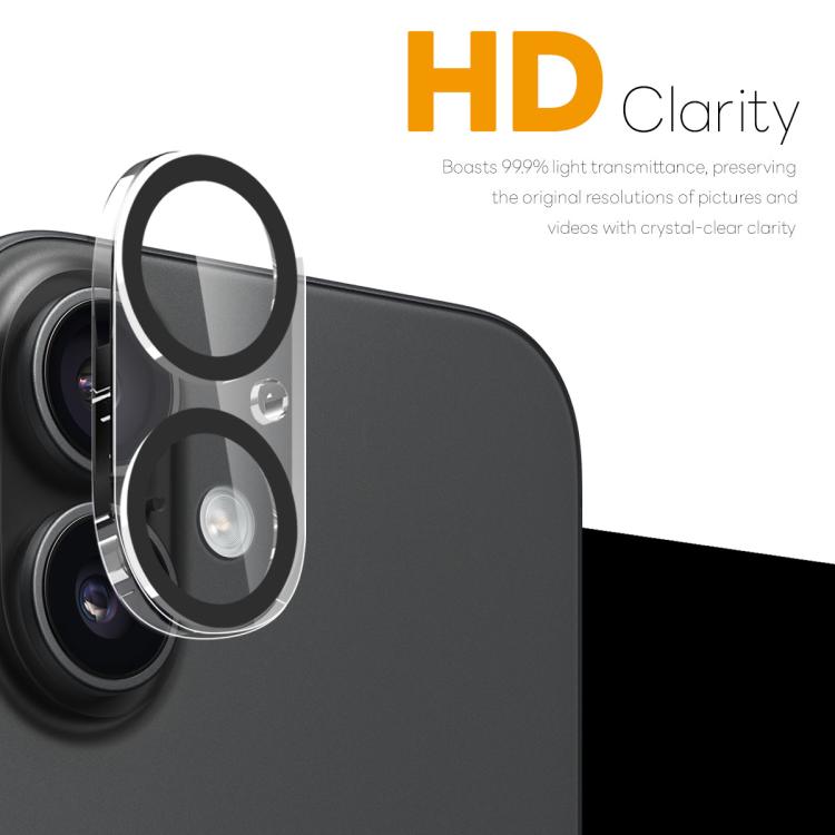 For iPhone 17 NORTHJO Camera Lens Protector 3D Night Shot Tempered Glass Film - Black