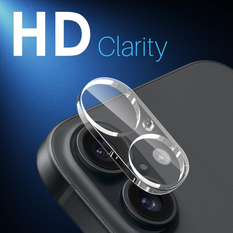 For iPhone 16 / 16 Plus NORTHJO Camera Lens Protector 3D HD Tempered Glass Film - Clear