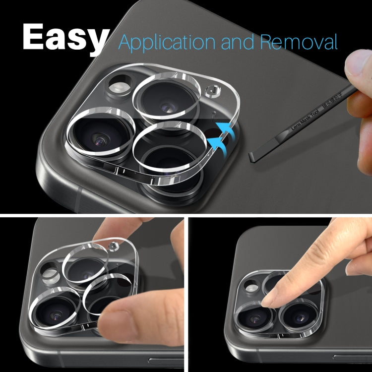 For iPhone 15 Pro / 15 Pro Max NORTHJO Camera Lens Protector 3D HD Tempered Glass Film - Clear