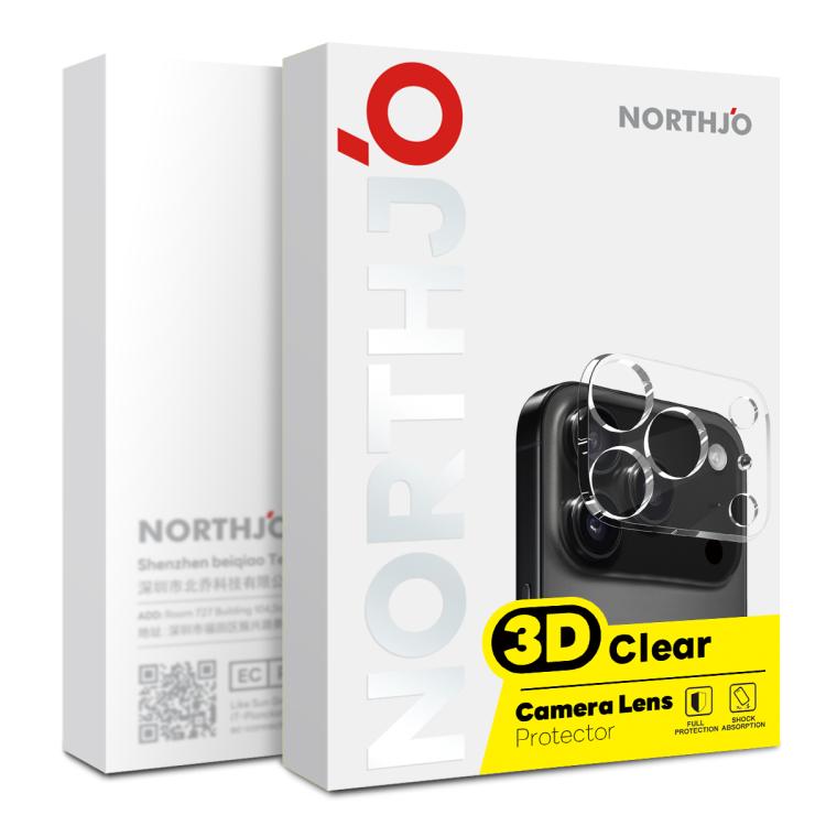 For iPhone 17 NORTHJO Camera Lens Protector 3D HD Tempered Glass Film - Clear