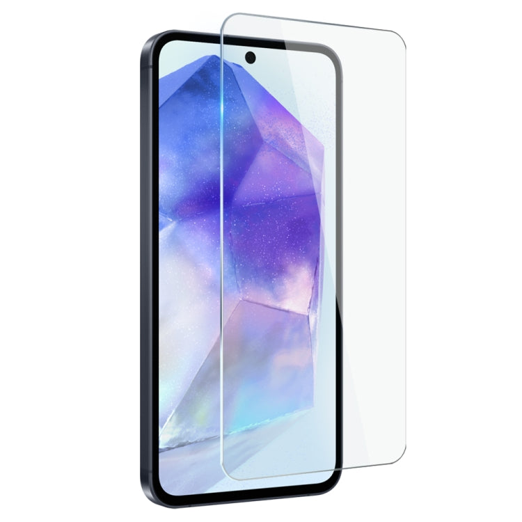 For Galaxy A55 5G NORTHJO 3 in 1 TPU Phone Case with Screen Protector and Lens Film - Transparent