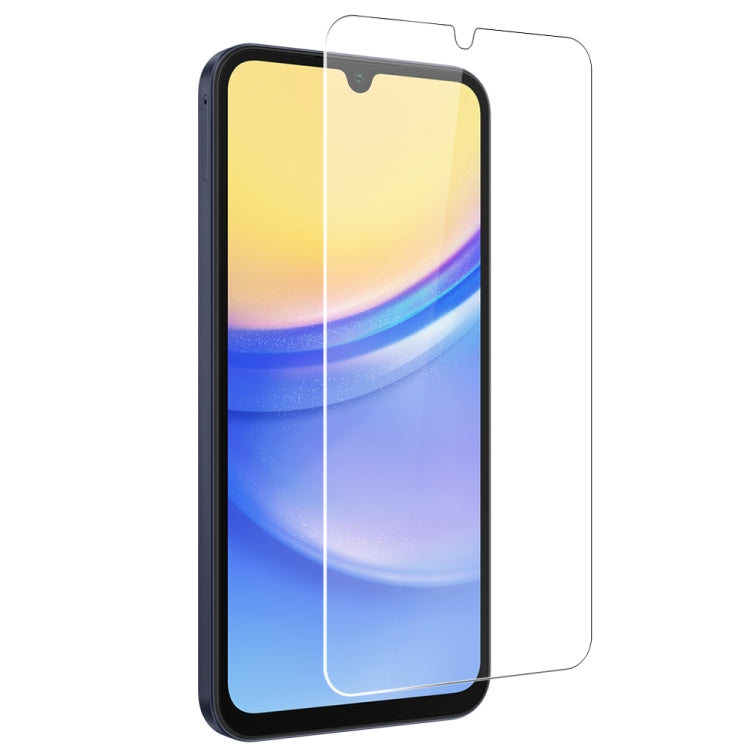For Galaxy A15 4G / 5G NORTHJO 3 in 1 TPU Phone Case with Screen Protector and Lens Film - Transparent