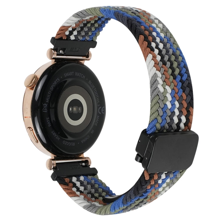 For Garmin Forerunner 255 22mm Magnetic Buckle Braided Watch Band