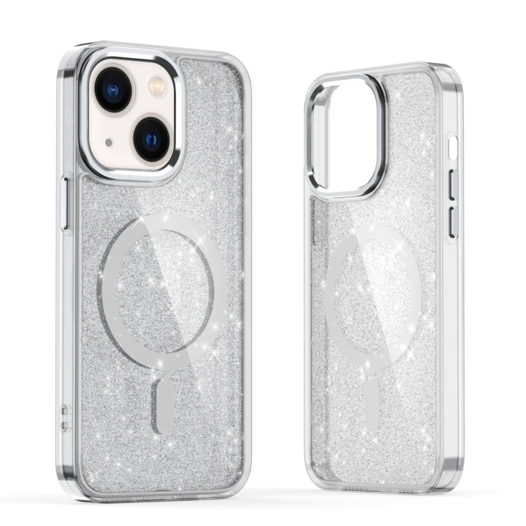 For iPhone 14 Plus Glitter MagSafe Shockproof Phone Case