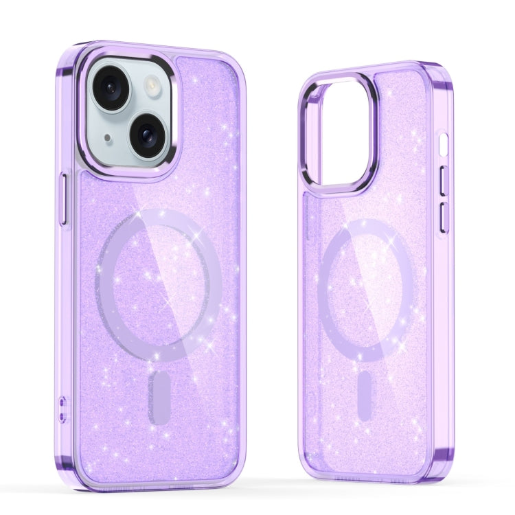 For iPhone 15 Glitter MagSafe Shockproof Phone Case