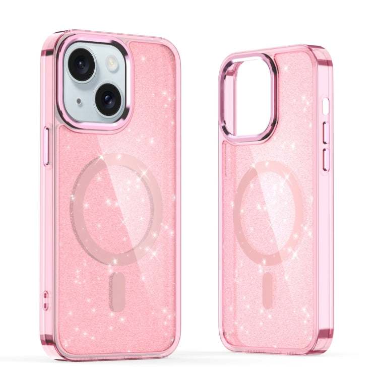 For iPhone 15 Plus Glitter MagSafe Shockproof Phone Case